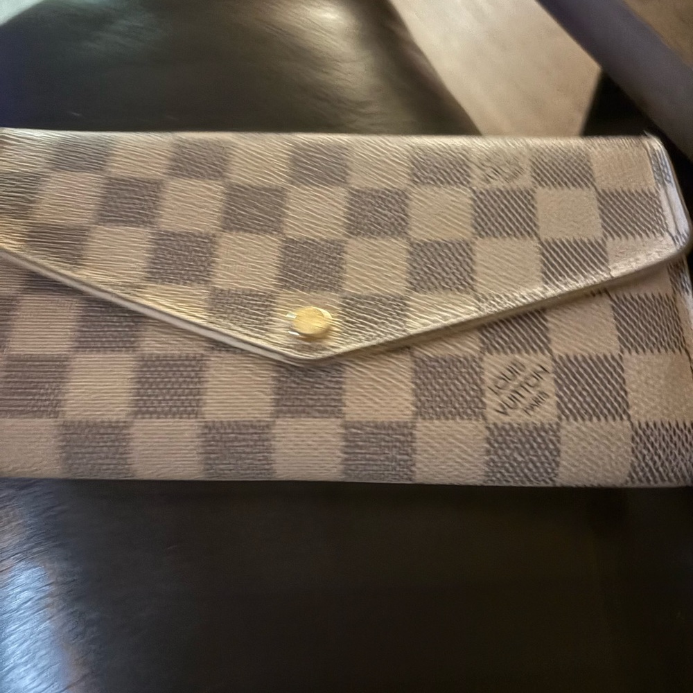 Louis Vuitton Damier Azur Canvas Leather Wallet